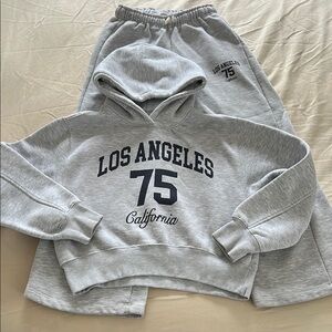 Gray Los Angeles Hoodie and Sweatpants Set